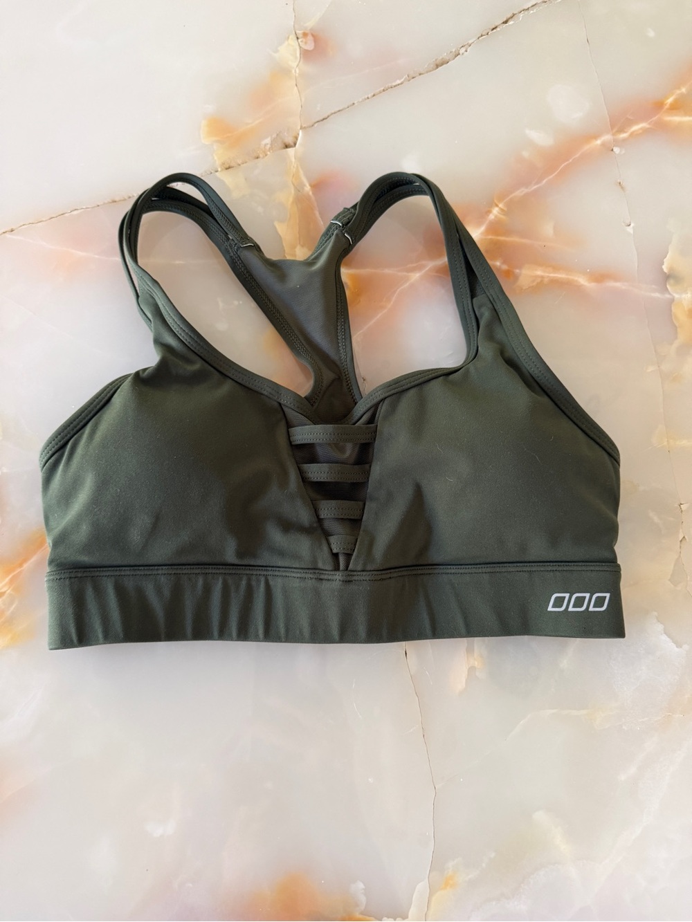 Lorna Jane Olive Green Strappy Sports Bralette